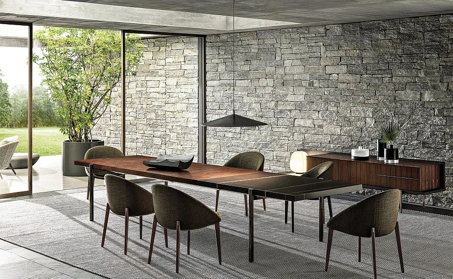 Стол обеденный Superquadra, дизайн Minotti Стол обеденный Superquadra, дизайн Minotti