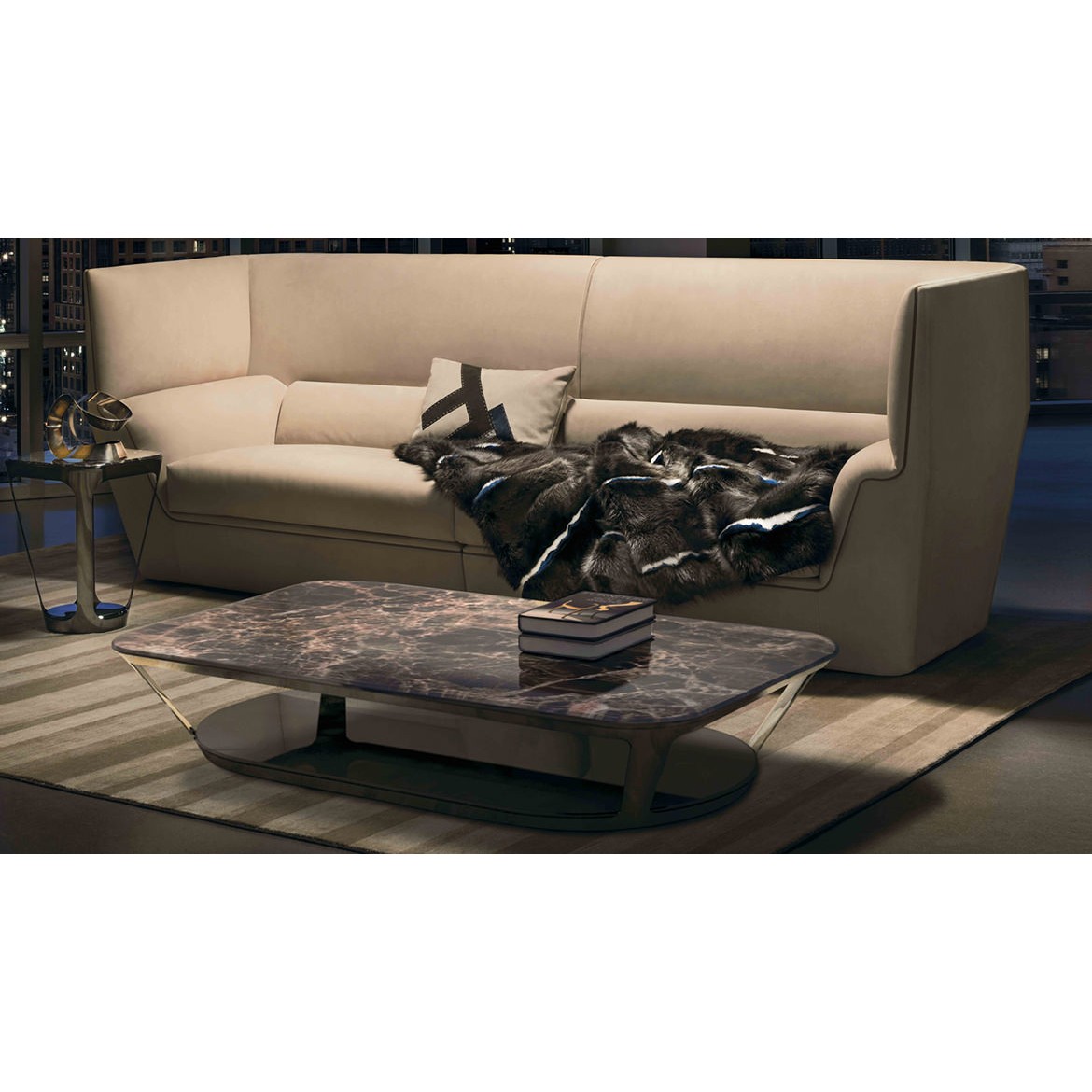 Стол журнальный Pierre Side Tables, дизайн Fendi Casa Стол журнальный Pierre Side Tables, дизайн Fendi Casa